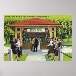 Poster Vue des touristes à la Maison de Printemps Hathorn