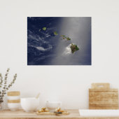 Poster Vue d'Hawaii depuis l'espace (Cuisine)