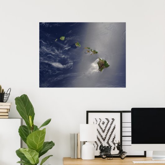 Poster Vue d'Hawaii depuis l'espace (Bureau à domicile)