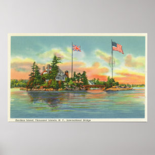 Poster Vue d'île de Zavikon