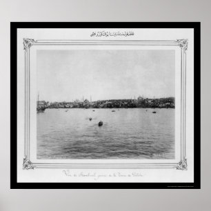 Poster Vue d'Istanbul de Galata 1885