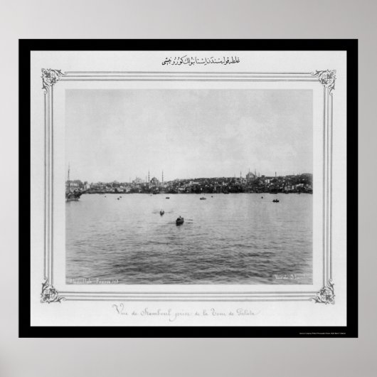 Poster Vue d'Istanbul de Galata 1885 (Devant)