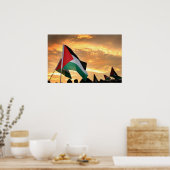 Poster Vue Drapeau Palestine (Cuisine)