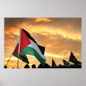 Poster Vue Drapeau Palestine (Devant)