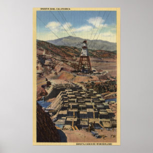 Poster Vue du barrage de Shasta