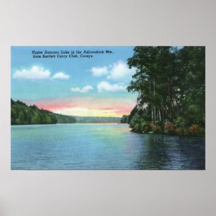 Poster Vue du Bartlett Carry Club sur le lac Upper Sarana