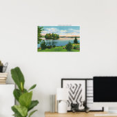 Poster Vue du bord du lac Pontoosuc (Bureau à domicile)