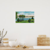 Poster Vue du bord du lac Pontoosuc (Cuisine)