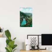 Poster Vue du canyon de la rivière Sacramento sur SP (Bureau à domicile)