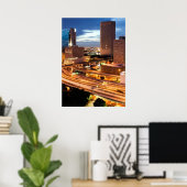 Poster Vue du centre ville (Bureau à domicile)