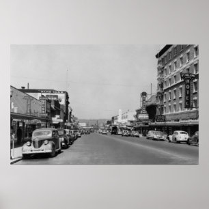 Poster Vue du centre-ville de Chehalis, Washington Photo