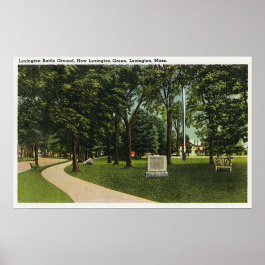 Poster Vue du champ de bataille, maintenant Lexington Gre (Devant)