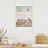 Poster Vue du Château de Loches, 1699 (Cuisine)