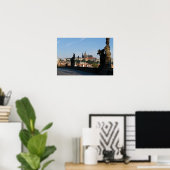 Poster Vue du Château depuis le pont Charles à Prague (Bureau à domicile)