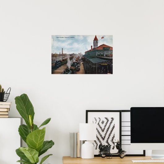 Poster Vue du chemin de fer Union Station (Bureau à domicile)