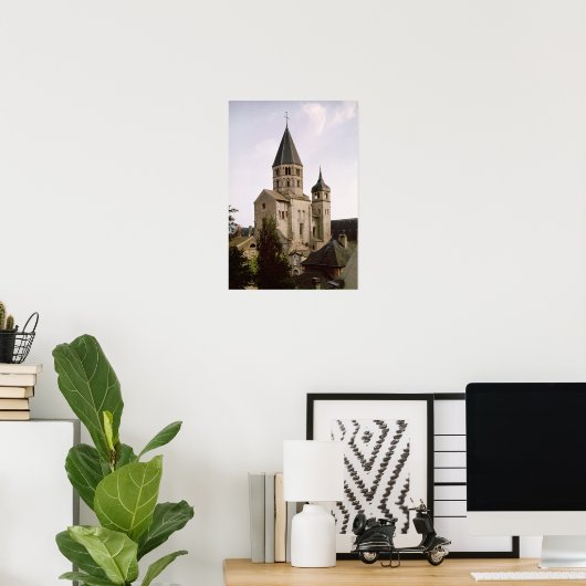 Poster Vue du Clocher de l'Eau Benite (Bureau à domicile)