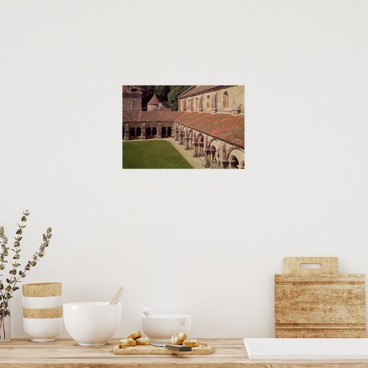 Poster Vue du cloître 2 (Cuisine)