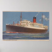 Poster Vue du Cunard R.M.L. Franconia (Devant)