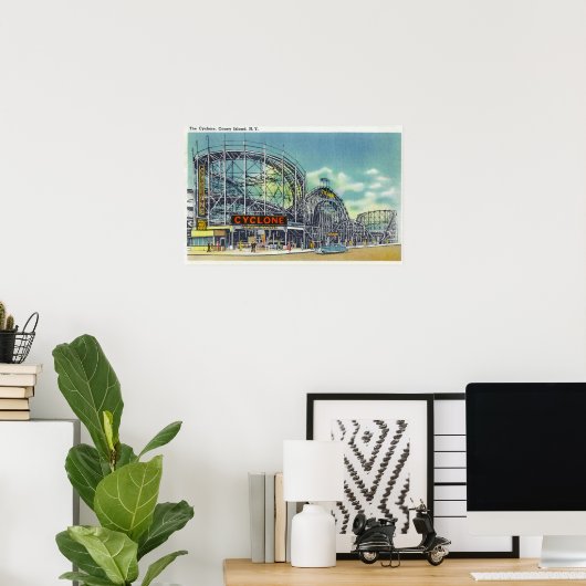 Poster Vue du cyclone Rollercoaster # 2 (Bureau à domicile)