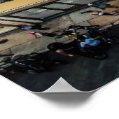 Poster Vue du dessus des façades colorées des bâtiments (Coin)