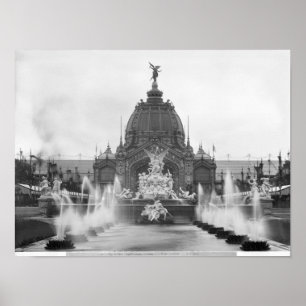 Poster Vue du dôme central et de la fontaine