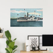 Poster Vue du ferry Block Island (Bureau à domicile)