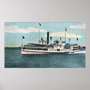 Poster Vue du ferry Block Island