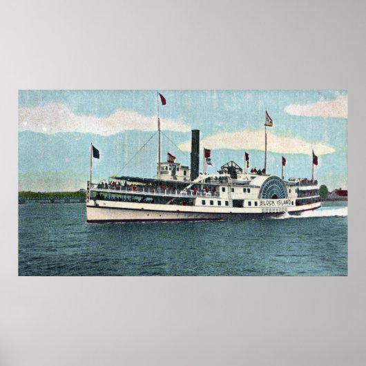 Poster Vue du ferry Block Island (Devant)