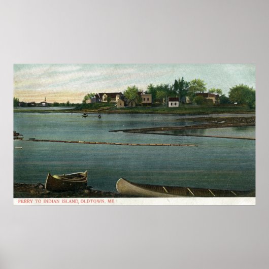 Poster Vue du ferry pour l'île Indian (Devant)