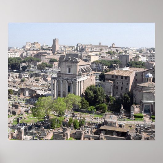 Poster Vue du Forum de Rome sur les Français (Devant)