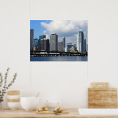 Poster Vue du front de mer de Miami (Cuisine)