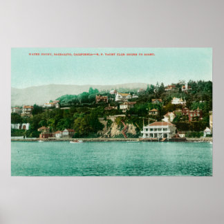 Poster Vue du front de mer de San Francisco Yacht Club