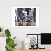 Poster Vue du haut (Bureau à domicile)