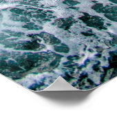 Poster Vue du haut des vagues océaniques (Coin)