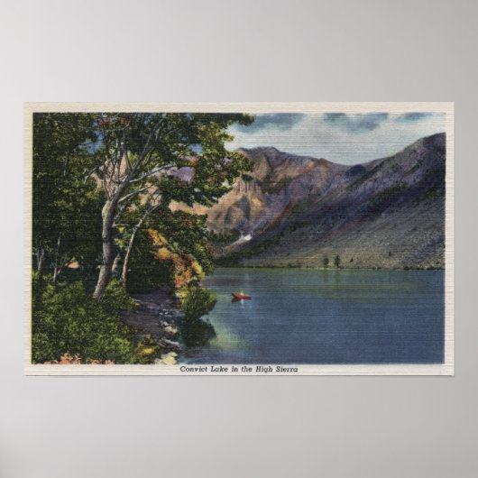 Poster Vue du lac Convict dans la Haute Sierra (Devant)