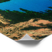 Poster Vue du lac Crater et de l'île Wizard (Coin)