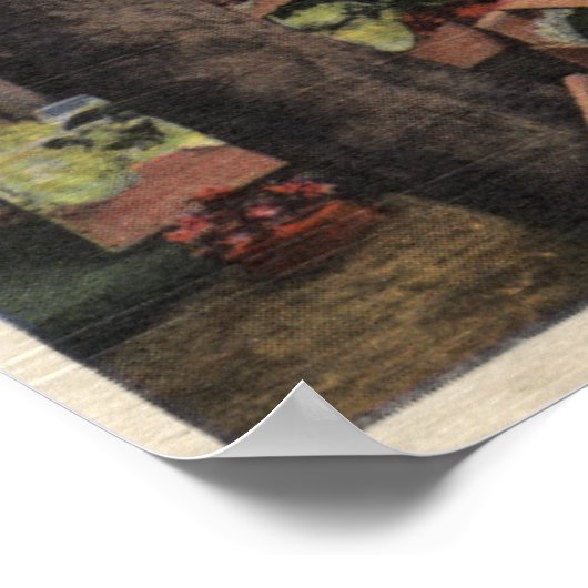 Poster Vue du marché agricole original (Coin)