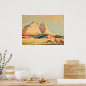 Poster Vue du Mont Carmel, Utah par Maynard Dixon (Cuisine)