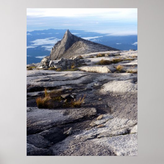 Poster vue du mont Kinabalu (Devant)