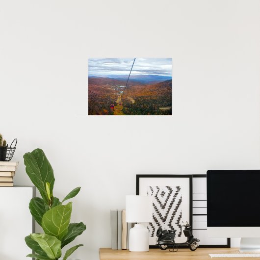 Poster Vue du Mont Mansfield, Vermont, en automne (Bureau à domicile)