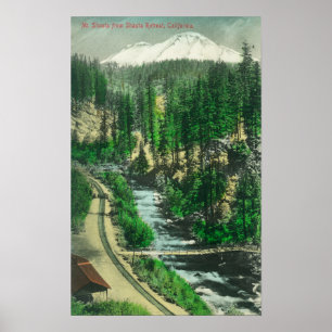Poster Vue du mont Shasta de la retraite Shasta