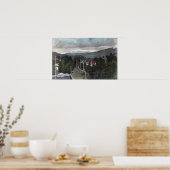 Poster Vue du mont Topo de CitySanta Paula, CA (Cuisine)