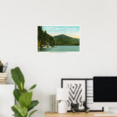 Poster Vue du mont Whiteface de l'île Moose (Bureau à domicile)