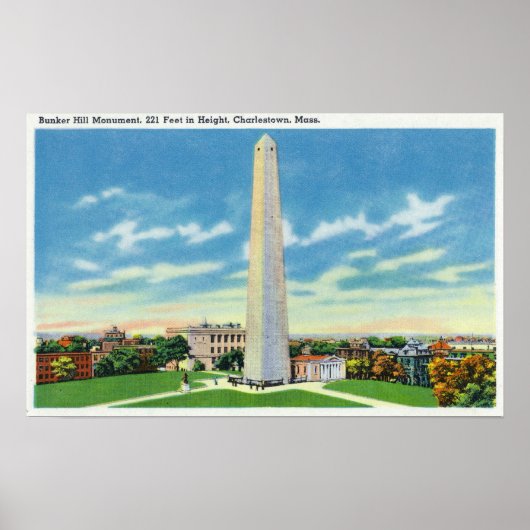 Poster Vue du monument de Bunker Hill (Devant)
