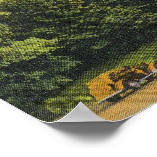 Poster Vue du Multnomah Falls Lodge (Coin)