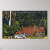 Poster Vue du Multnomah Falls Lodge (Devant)