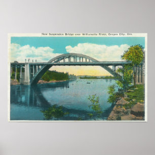 Poster Vue du nouveau pont suspendu
