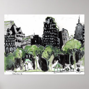 Poster Vue du parc NYC de Bryant