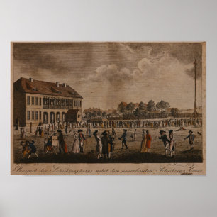 Poster Vue du pavillion et du carré nouvellement