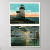 Poster Vue du phare de Brant Point (Devant)